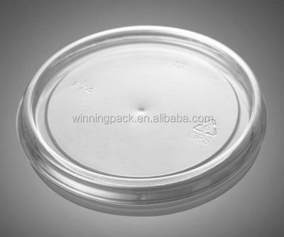 China Food Packaging Flat Plastic Disposable PS Lid Cover For Cup for sale