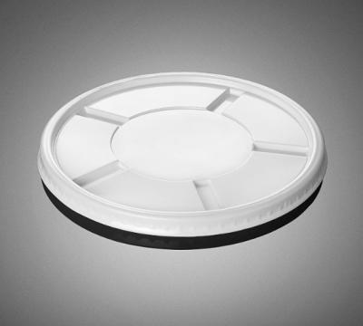 China Disposable Disposable Plastic PS Flat Top Lid White Cover For Bowl for sale