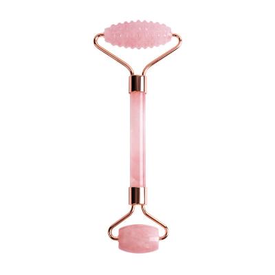 China High quality rollers 2022custom dual design natural jade face roller rose quartz facial rollers for sale