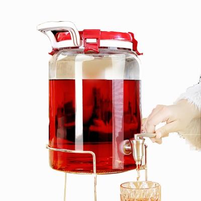 China Eco-friendly 3 Gallon Soda Beverage Dispenser Eco-Friendly Glass With Faucet And Stand for sale