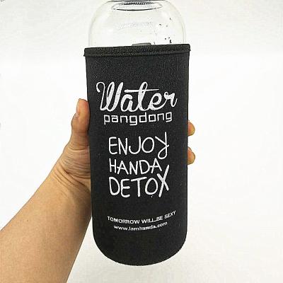 China Viable 1 Liter Microwave Safe Heat Resistant Frosted Glass Water Bottle for sale