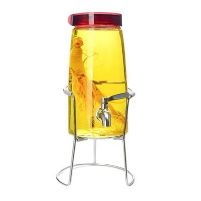 China Small Eco - Friendly 2.2L Glass Wine Drink Dispenser for sale