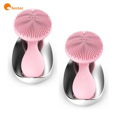 China For commercial & Home Use Brush Silicone Vibration Electric Face Brush Electric Facial Cleansing Brush for sale