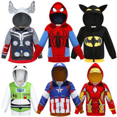 China Anti-wrinkle Boys Hoodies Christmas Sweatshirt Kids Cars Airplanes Sportswear Little Boy Tracksuit Wings Spider Printed Hoodie for sale