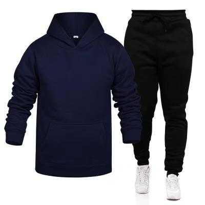 China Wholesale Plus Size Training Gym Wear Custom Tracksuits Mens Cotton Hoodies Sports Tracker Suit for sale