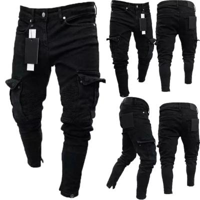 China Breathable Hip Hop Ripped Jeans Fit Hole Slim Pencil Pants Cheap Price Mens Fashion Cargo Pants Slim Skinny Jeans &Jeans for sale