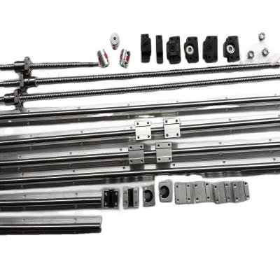 China Factory Sales Direct Set SBR16 SBR20 CNC Linear Guide Rail Sets +SFU1605ball screw+BK BF12 Housing Coupling For Spindle Motor Kit for sale