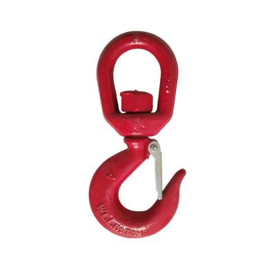 China Heavy Industry Hardware S-322 Rigging Drop Forged Chain Swivel Crane Hook With Latches for sale