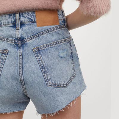 China 2021 summer denim light color comfortable shorts breathable for ladies for sale