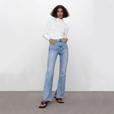 China Breathable a new trend for summer/fall 2021 with loose and straight leg women's jeans for sale