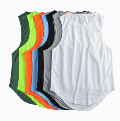 China New Marathon Anti-Wrinkle Scroop Bottom Quick Dry Running Training Sleeveless Basketball Loose Fitness Vests for sale