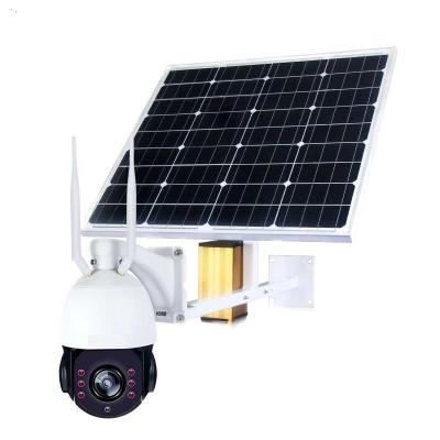 China NIGHT VISION 3.0MP Solar 4G Sim Card 60W 20A PTZ IP Camera IP66 PTZ Wireless Zoom 80m IR Distance for sale