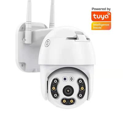 China Outdoor NIGHT VISION 3MP WIFI PTZ Camera TUYA APP Human Wireless Detect Security IP Cam CCTV Surveillance Full Color Night Vision for sale