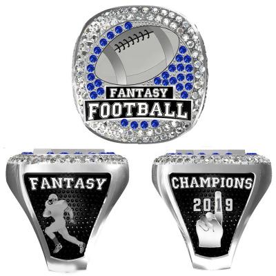 China Diecast Punk Ring 2019 Fantasy Football Champion Ring For Men for sale