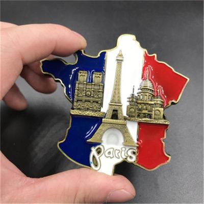 China Shape Enamel Paris Souvenir Fridge Magnet for sale