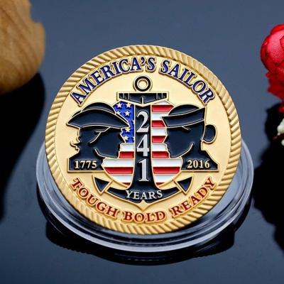 China Custom America Souvenir Engraved Metal Challenge Coins for sale