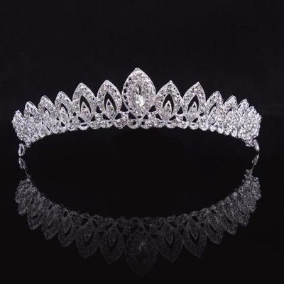 China Tiara Gorgeous Silver Crystal Bridal Tiara Crown Bride Headbands Women's Prom Hair Ornaments Wedding Hair Jewelry Accessories for sale