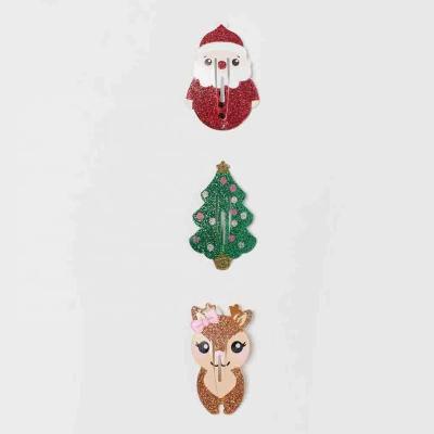 China Custom Hair Clip Christmas Hair Pins For Girls for sale