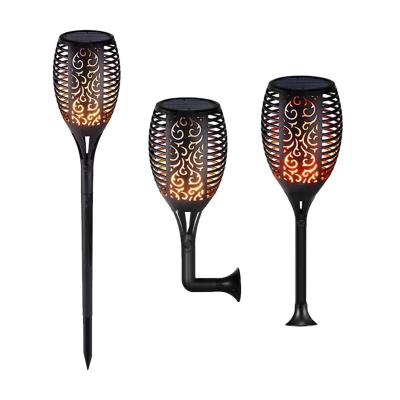 China Home Decoration PLASTIC 3 IN 1 SOLAR FLAME LIGHT Garden Outdoor Flame Effect Lamp Multifunctional Wood Effect for sale