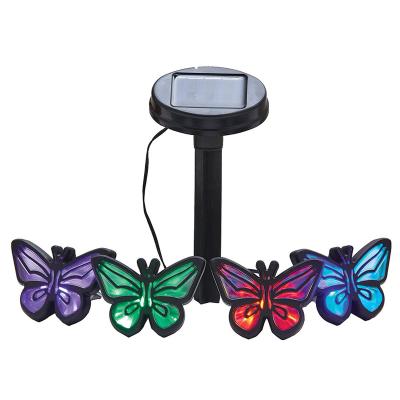 China Novelty Solar Garden Butterflies in jewel-like shades of red, green, blue and purple look stunning for sale