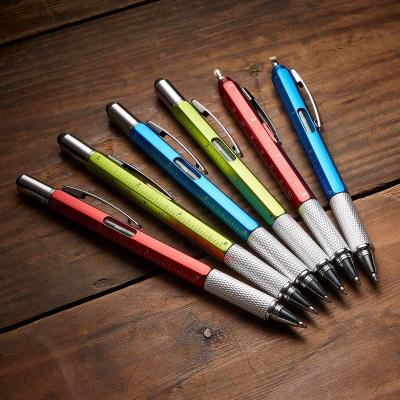 China Metal indicator pen 6 in 1 multifunctional ballpoint pen for sale