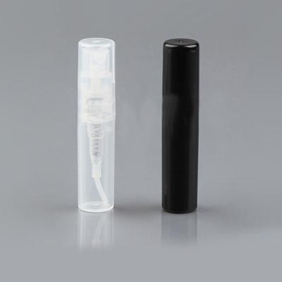 China Perfume Mini Pp Black Mist Sprayer , Empty Small Plastic Perfume 2Ml Personal Care Bottles for sale