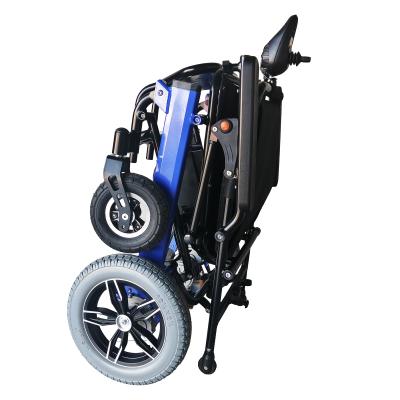 China 2021 new product launch aluminum electric folding wheelchairs travel compact wheels wheelchairs carried to the trunk of the car for sale