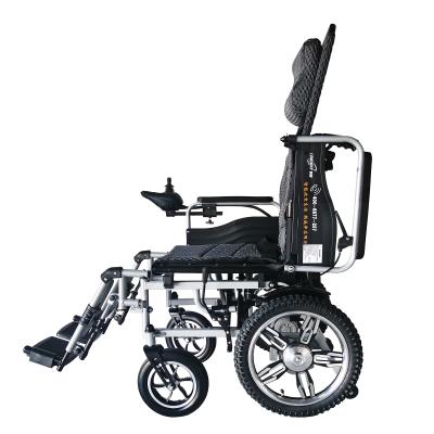 China Adjustable Alu Wheels Electric Wheelchair Motor Driven Electric Wheelchair Wheelchair For Handicapped And The Armrest Can Be Lifted for sale