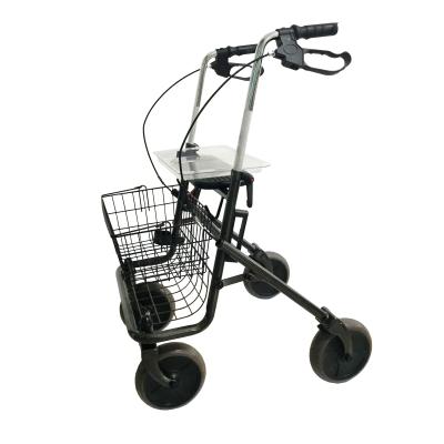 China Foldable Steel Alloy Medical Mobility Walker Rollator For Elderly for sale