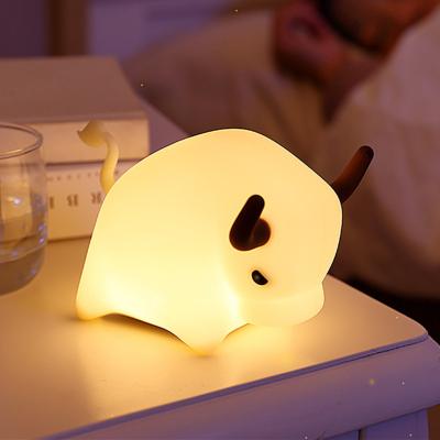 China USB Pat Timer Dimming Night Light Eco-friendly Children's Bedroom Night Light Eye Protection Silicone Rechargeable Lamp for sale