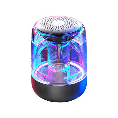 China Colorful AirPlay LED Mini Subwoofer Wireless Speaker Desktop 6D Light Stereo Speaker for sale