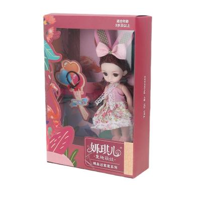 China stuffed & Plush Toy Hot Sale 16cm Girl Dress Up Doll Toy Set Children's Game House Gifts Gifts for sale