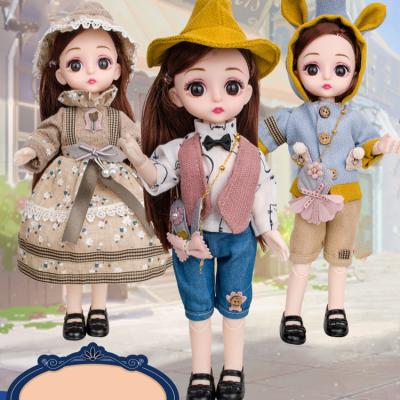 China stuffed & Toy Hot Sale Wholesale 30cm Plush Toy Fashionable Girl's Gift Set Cute Doll Girls Children's Toys for sale