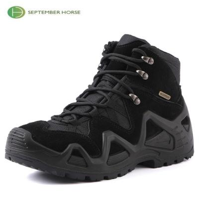 China Wholesale Water Repellent / Anti-slip Leather Men's Tactical Military Boots for sale