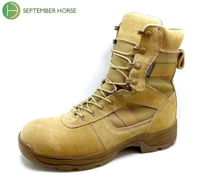 China Wholesale Men's Toe Suede Waterproof Genuine Leather Lace-up Army Protective Military Boots for sale