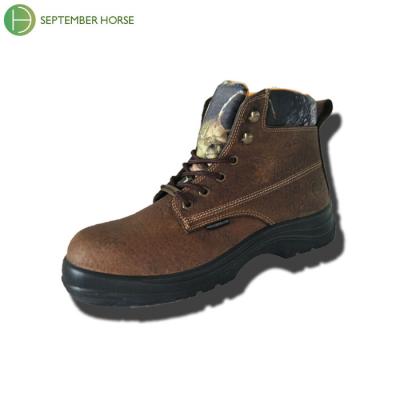 China Safe/Anti-slip/Anti-impact leather shoes Crazy Horse leather injection safety hot sale work protective equipment for sale