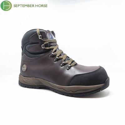 China Anti Slip Compound Work Men Waterproof Genuine Leather Toe Safety Shoes for sale