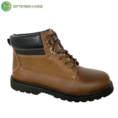 China Anti-impact / Anti-slip / Durable Factory Man Genuine Leather Work Safety Men's Durable Safety Shoes Work Boots for sale