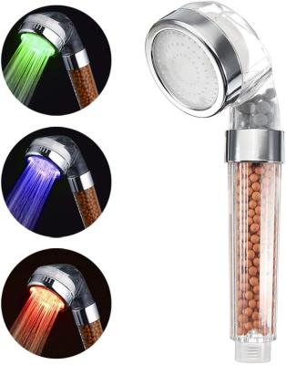 China With diverter Cixi Qianyao hydroelectric power color change led filter high pressure shower head for sale