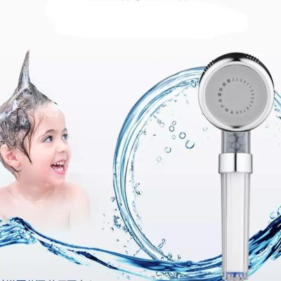 China With Water Saving Filter Hand Shower pp Cotton Shower Filter Anion Filter Triple Function High Pressure Shower Head for sale