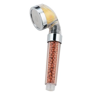 China Without Needle Clear PC Tourmaline Stone Filter Massage Spa vc Shower Head for sale