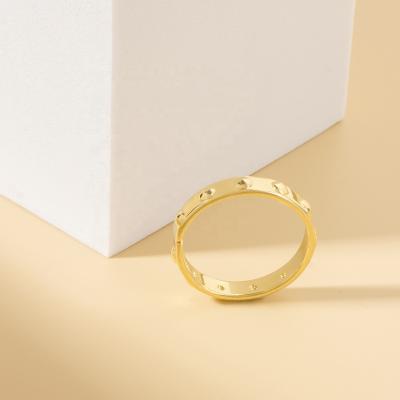 China RHR1061 18K Simple Design Ring WholesaleJewelry Romantic Gold Plated Engagement Romantic 2022 Style Gift Party for sale