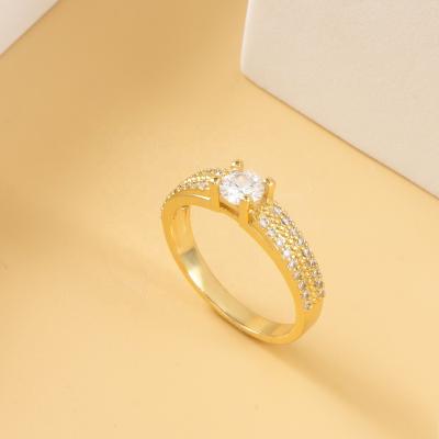 China 2022 Factory Direct Cuff RH300078 CLASSIC Ring With Zircon Hot Sale 24K Gold Plated For Women Birthday Party Wedding Gift for sale