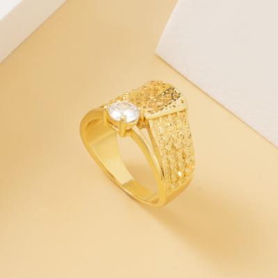 China RH300104 CLASSIC Fashion Ring African Women's Zircon Jewelry Gold Plated Party Gift Wedding Jewelry for sale