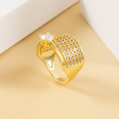 China RH300112 CLASSIC Wholesale Affordable Exquisite Fashion Elegant 24k Gold Plated Ring For Gift Party for sale