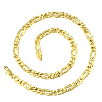 China CLASSIC Jewelry Mens Fashion Italy Gold Cuban Link Necklace Dubai Jewelry Chain Gold Plated For WomenParty Gift for sale