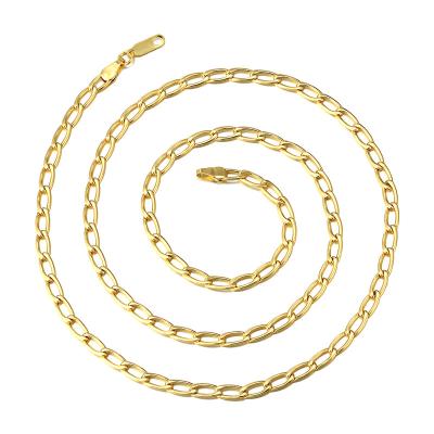 China Wholesale CLASSIC 2021 Fashion Italy Gold Plated Necklace Chain Necklace 18-24 Inches Party Gift for sale