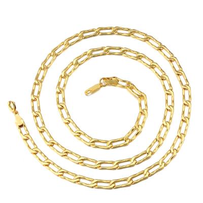 China 2021 CLASSIC Fashion Jewelry Mens Italy Gold Necklace Gold Plated 18-24 Inch For Women Party Gift for sale