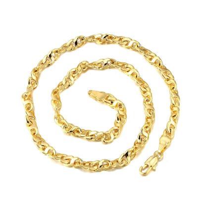 China 2021 Popular New CLASSIC Design Italy Gold Plated Party Gift Mens Necklace 18-24 Inches Copper Chain Necklace for sale