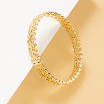 China Wholesale RHB6691T TRENDY fashion jewelry 18k gold plated fashion bracelet designs brass bangle bracelet for girl gift party for sale